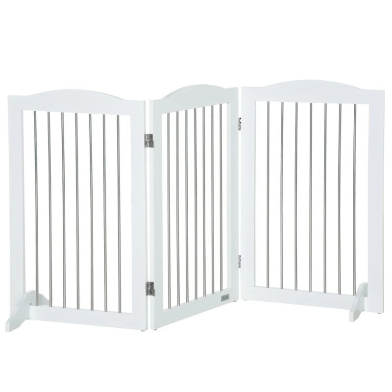 Freestanding Foldable Pet Gate with Two Support Feet, two colours - Slickers ◊ Doghouse