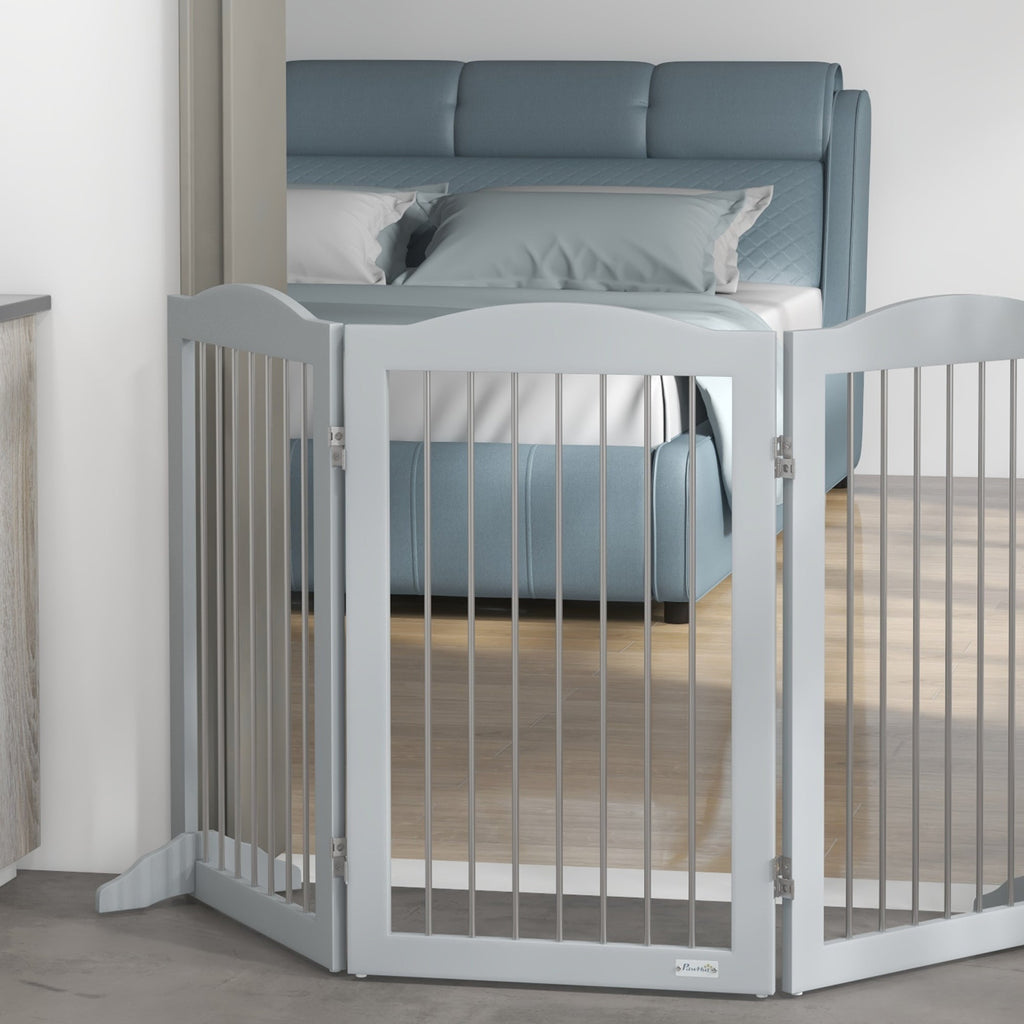 Freestanding Foldable Pet Gate with Two Support Feet, two colours - Slickers ◊ Doghouse