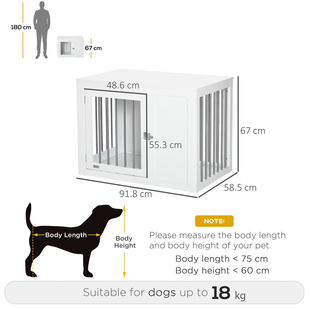 Furniture Style Dog Crate with Two Doors & End Table with Locks, Medium Dogs - Slickers ◊ Doghouse
