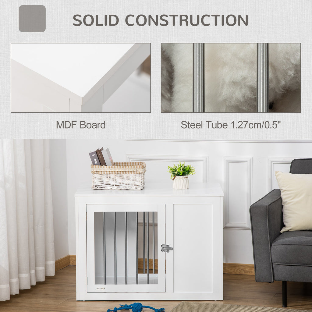 Furniture Style Dog Crate with Two Doors & End Table with Locks, Medium Dogs - Slickers ◊ Doghouse