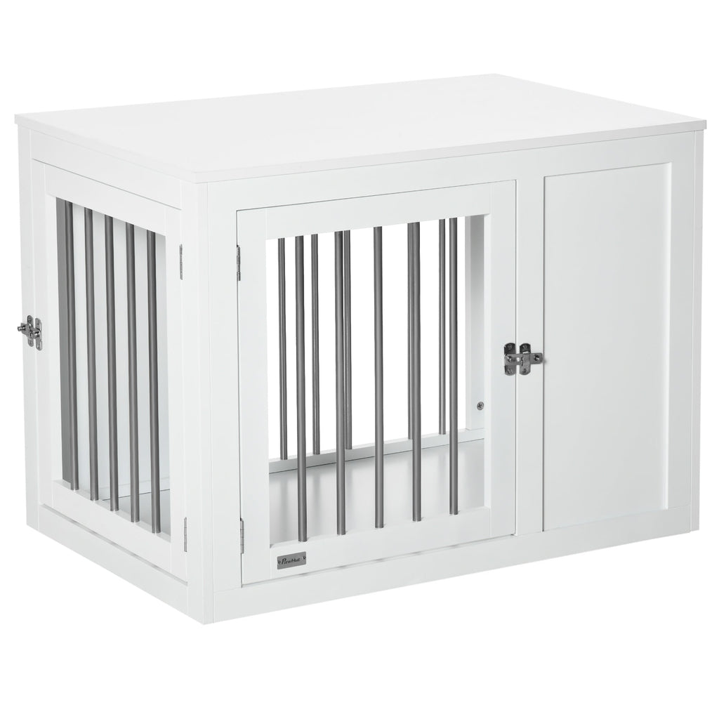 Furniture Style Dog Crate with Two Doors & End Table with Locks, Medium Dogs - Slickers ◊ Doghouse