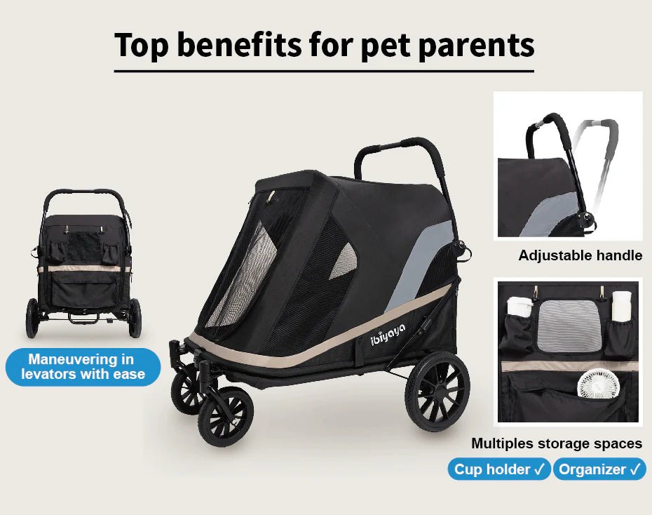 Ibiyaya Grand Cruiser XLarge Dog Stroller | >50kgs - Slickers ◊ Doghouse