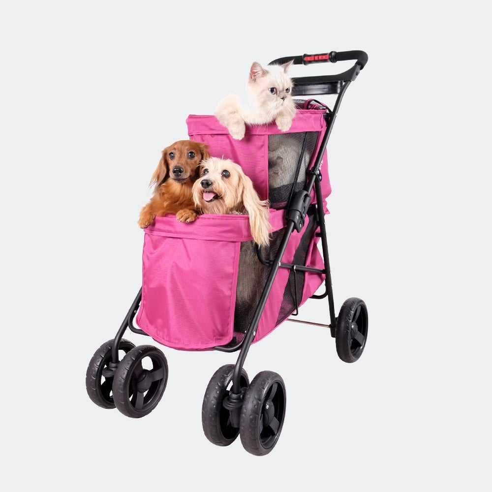 Ibiyaya STROLLER Double Decker - Red Violet