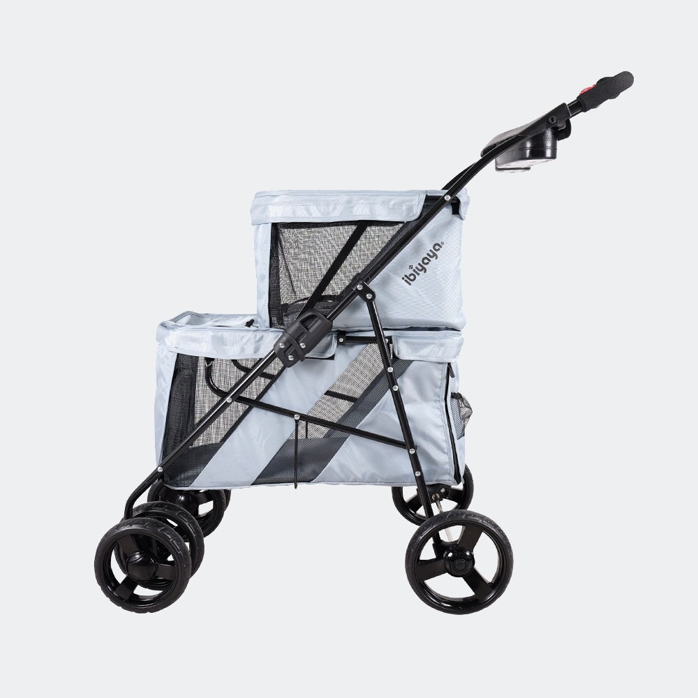 Ibiyaya STROLLER Double Decker - Silver Grey
