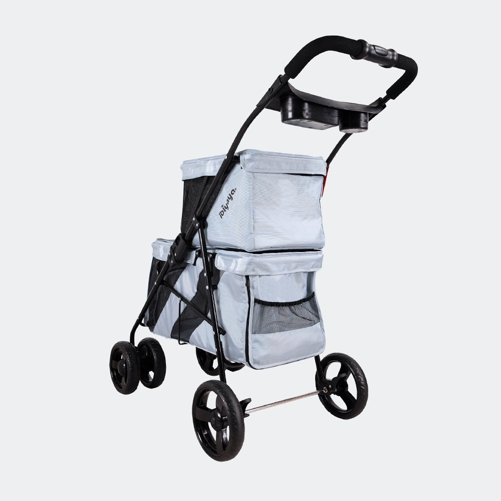 Ibiyaya STROLLER Double Decker - Silver Grey