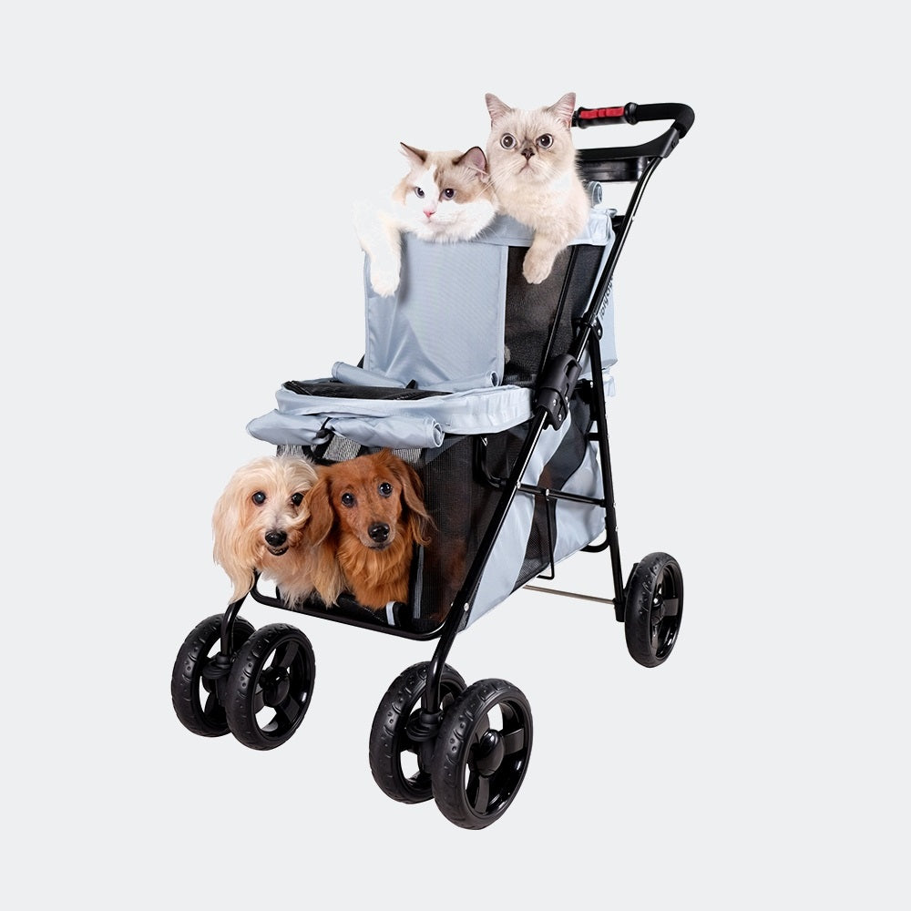 Ibiyaya STROLLER Double Decker - Silver Grey