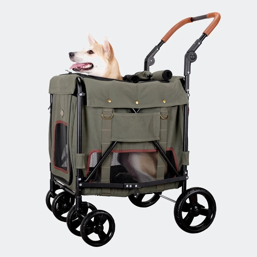 Ibiyaya STROLLER Gentle Giant Pet Wagon - Army Green
