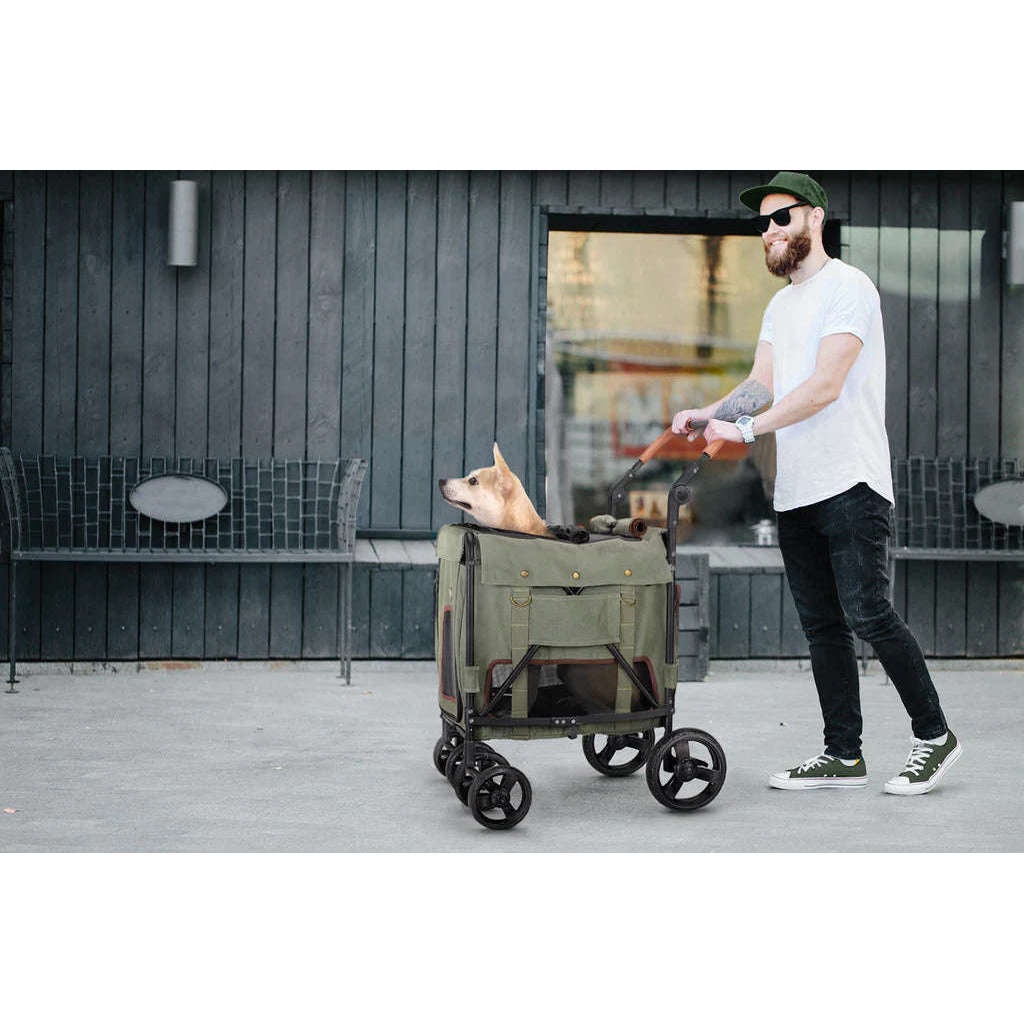Ibiyaya STROLLER Gentle Giant Pet Wagon - Army Green