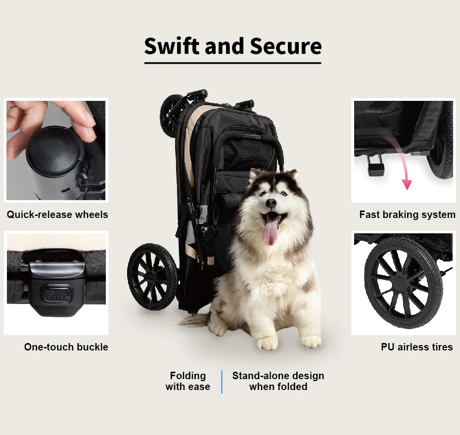 Ibiyaya STROLLER Ibiyaya Grand Cruiser XLarge Dog Stroller | >50kgs