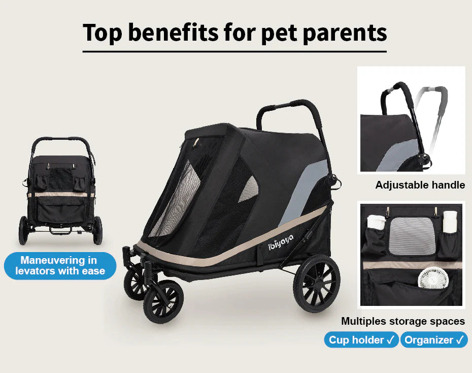 Ibiyaya STROLLER Ibiyaya Grand Cruiser XLarge Dog Stroller | >50kgs