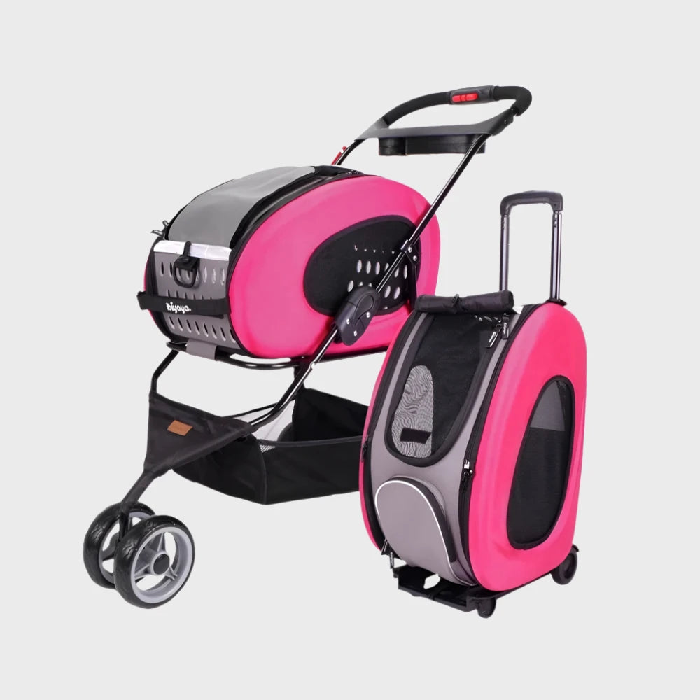 Ibiyaya STROLLER Pet EVA 5 in 1 stroller Pink