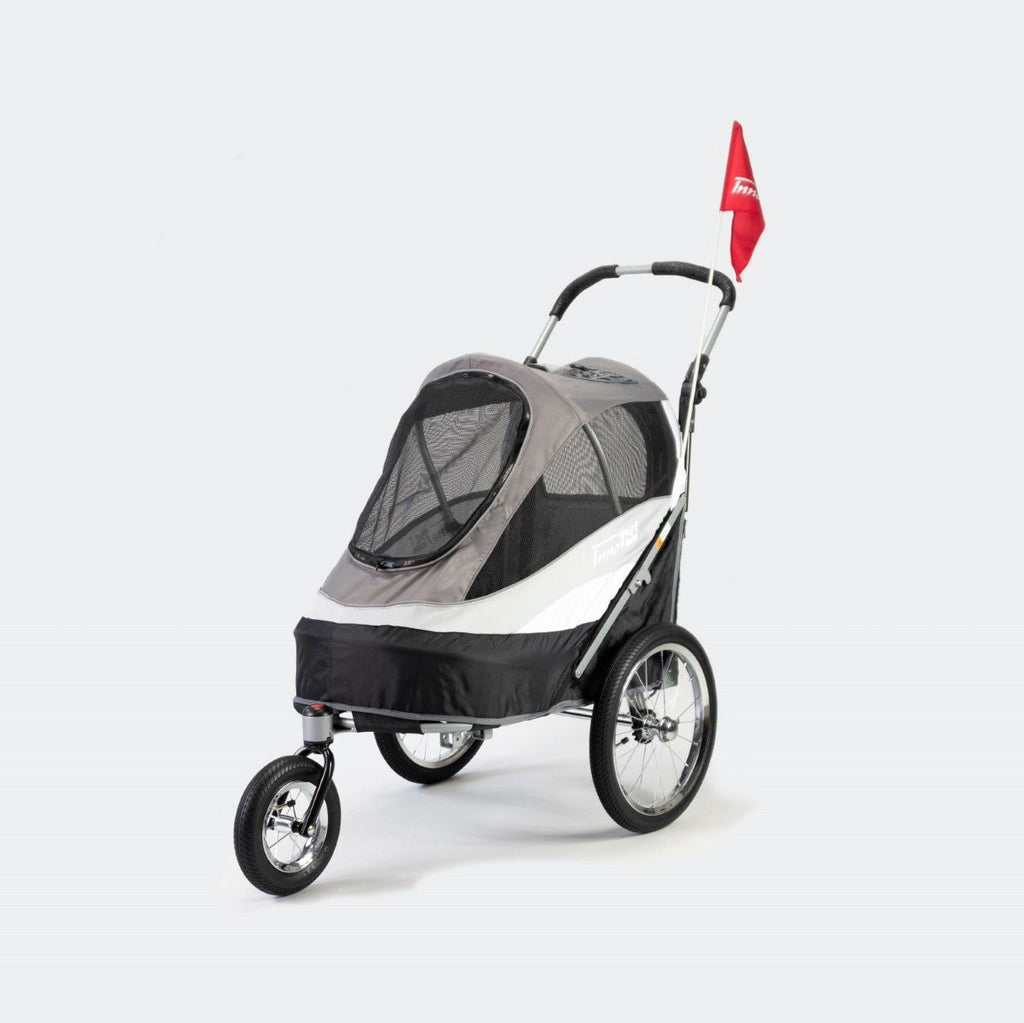 InnoPet Sporty Dog Trailer Deluxe - Black/Silver - Slickers ◊ Doghouse