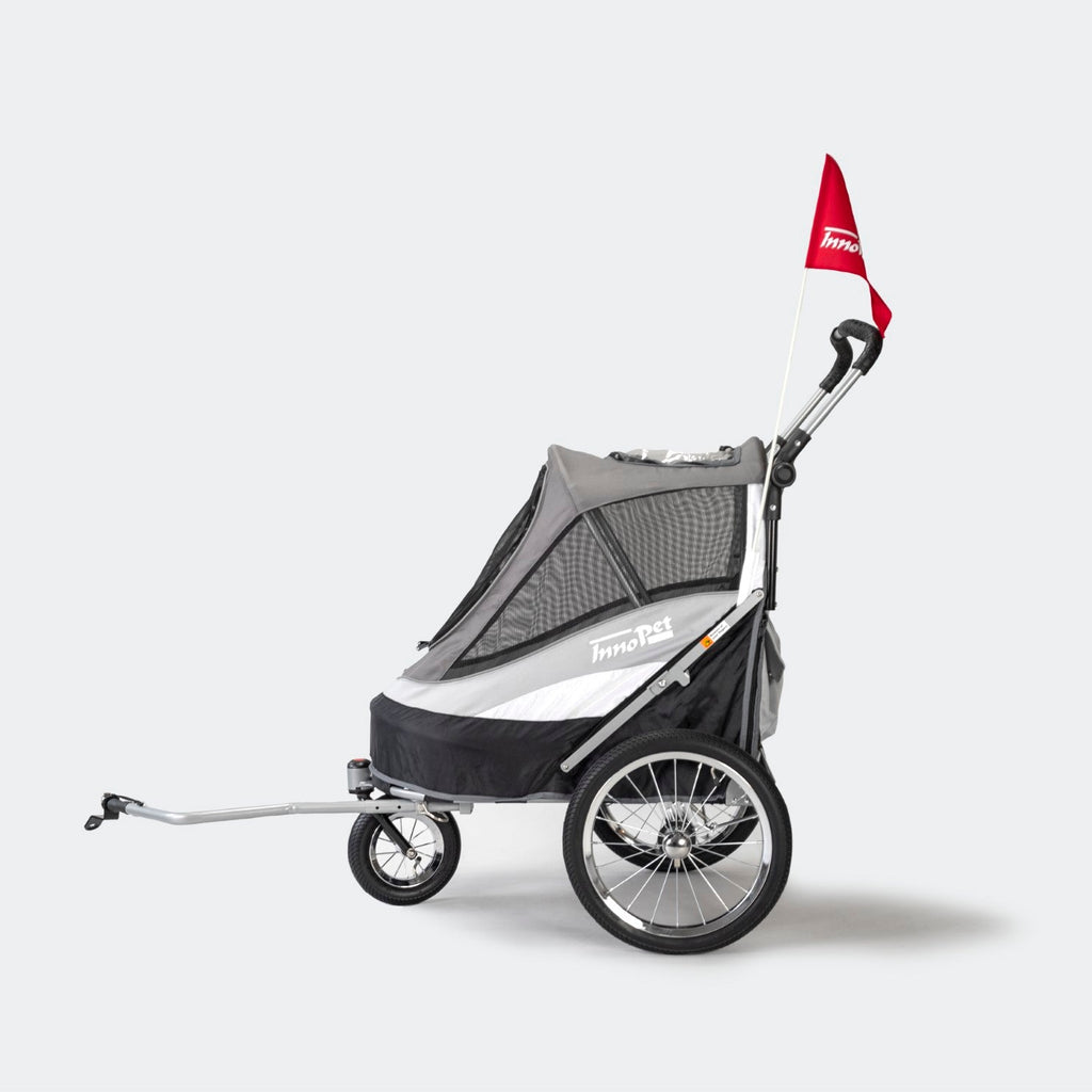 InnoPet Sporty Dog Trailer Deluxe - Black/Silver - Slickers ◊ Doghouse