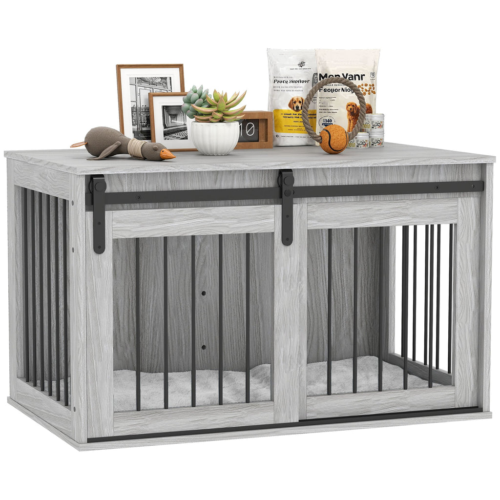 Large Dog Crate Furniture with Removable Cushion for Large Dogs, two colours - Slickers ◊ Doghouse
