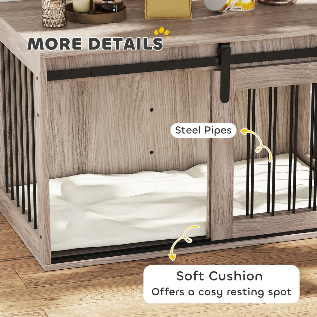 Large Dog Crate Furniture with Removable Cushion for Large Dogs, two colours - Slickers ◊ Doghouse