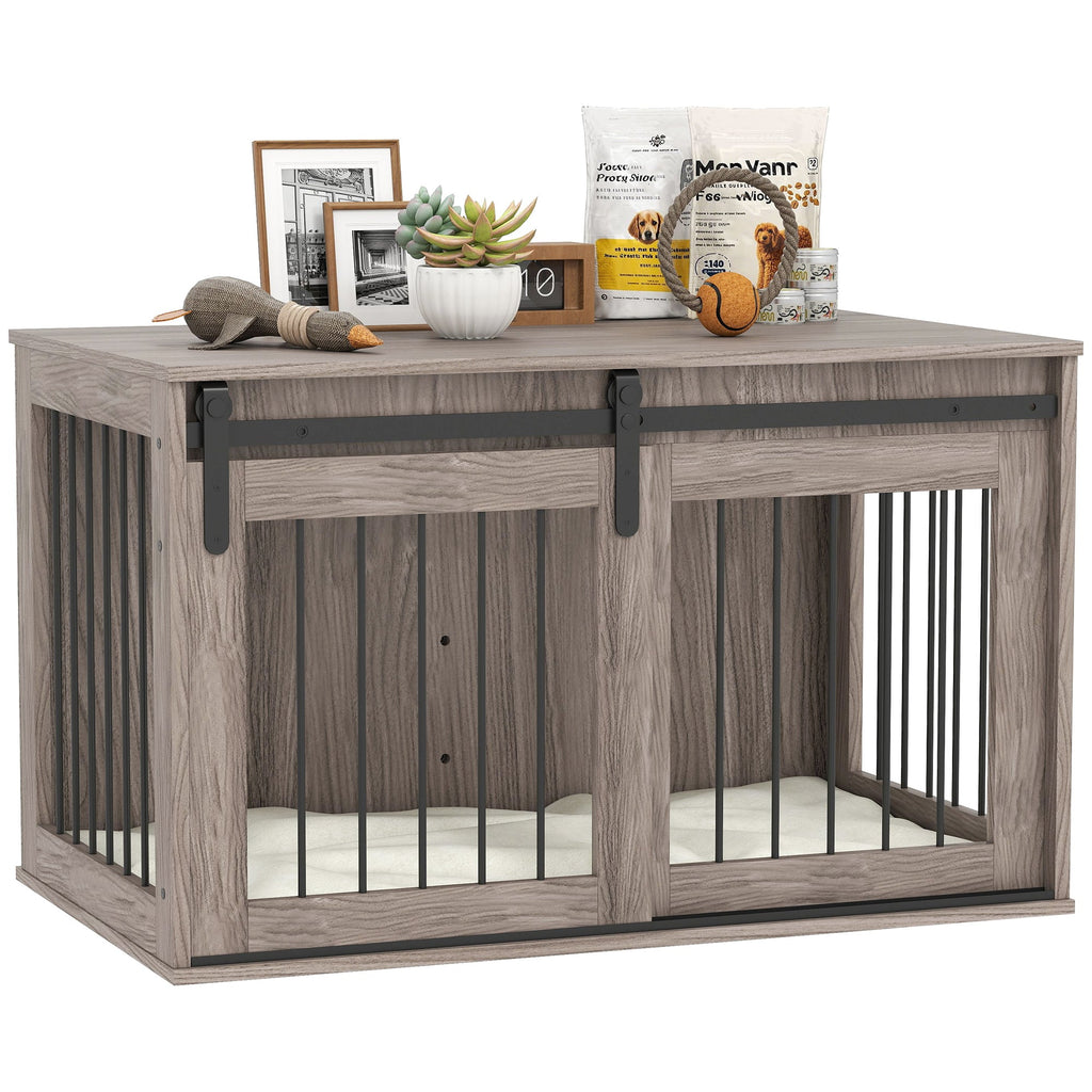 Large Dog Crate Furniture with Removable Cushion for Large Dogs, two colours - Slickers ◊ Doghouse