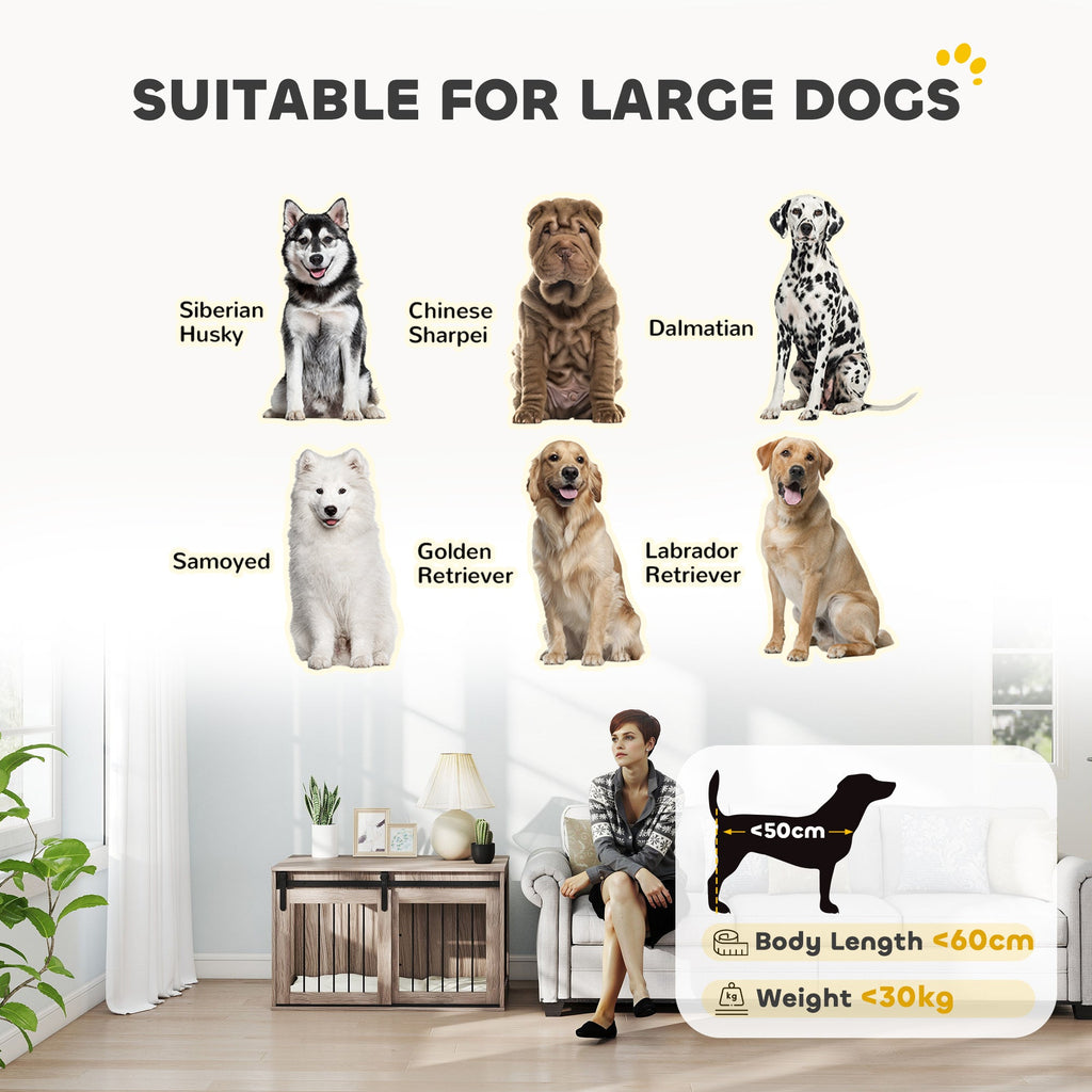 Large Dog Crate Furniture with Removable Cushion for Large Dogs, two colours - Slickers ◊ Doghouse