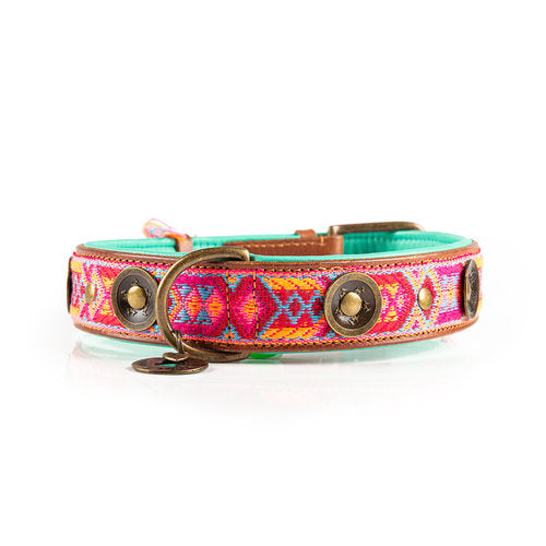 Lords and Labradors Collar Pink Boho Rosa Dog Collar - Dog with a Mission