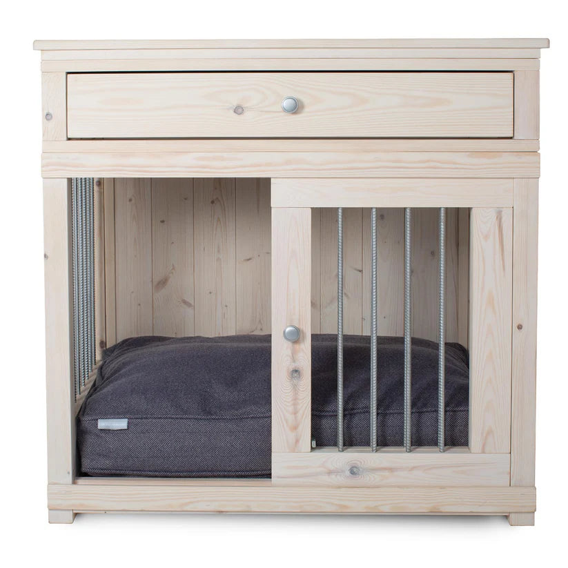 Wooden Sliding Door Salcombe Dog Crate with Drawer - Slickers ‚óä Doghouse