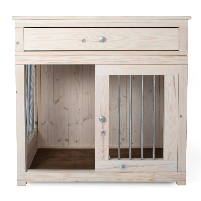 Wooden Sliding Door Salcombe Dog Crate with Drawer - Slickers ‚óä Doghouse