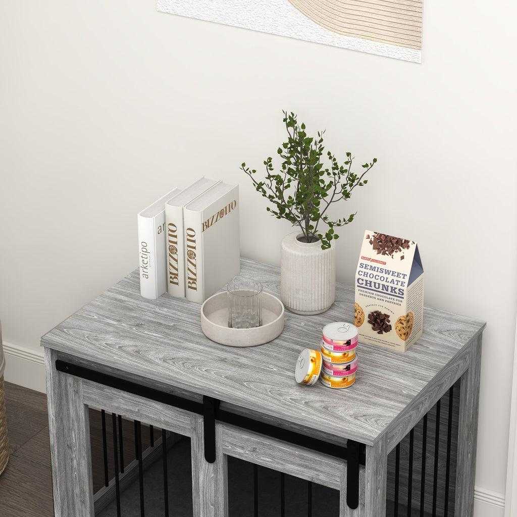 Medium Dog Crate Furniture with Removable Cushion for Medium Dogs, two colours - Slickers ◊ Doghouse