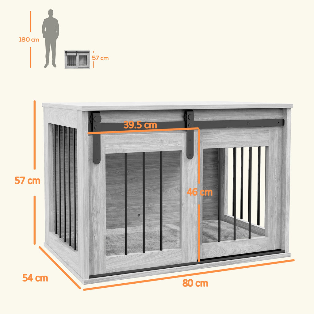 Medium Dog Crate Furniture with Removable Cushion for Medium Dogs, two colours - Slickers ◊ Doghouse