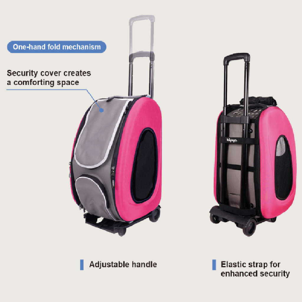Pet EVA 5 in 1 stroller Pink - Slickers ◊ Doghouse