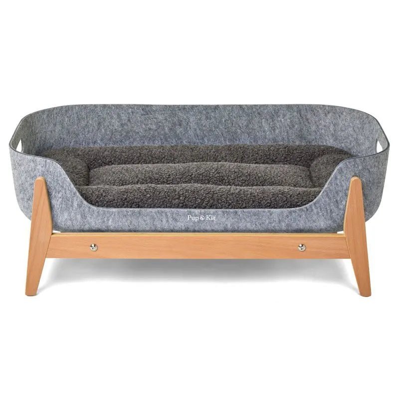 PetNest Full Bed Kit with Raised Stand in Natural Wood - Slickers ◊ Doghouse