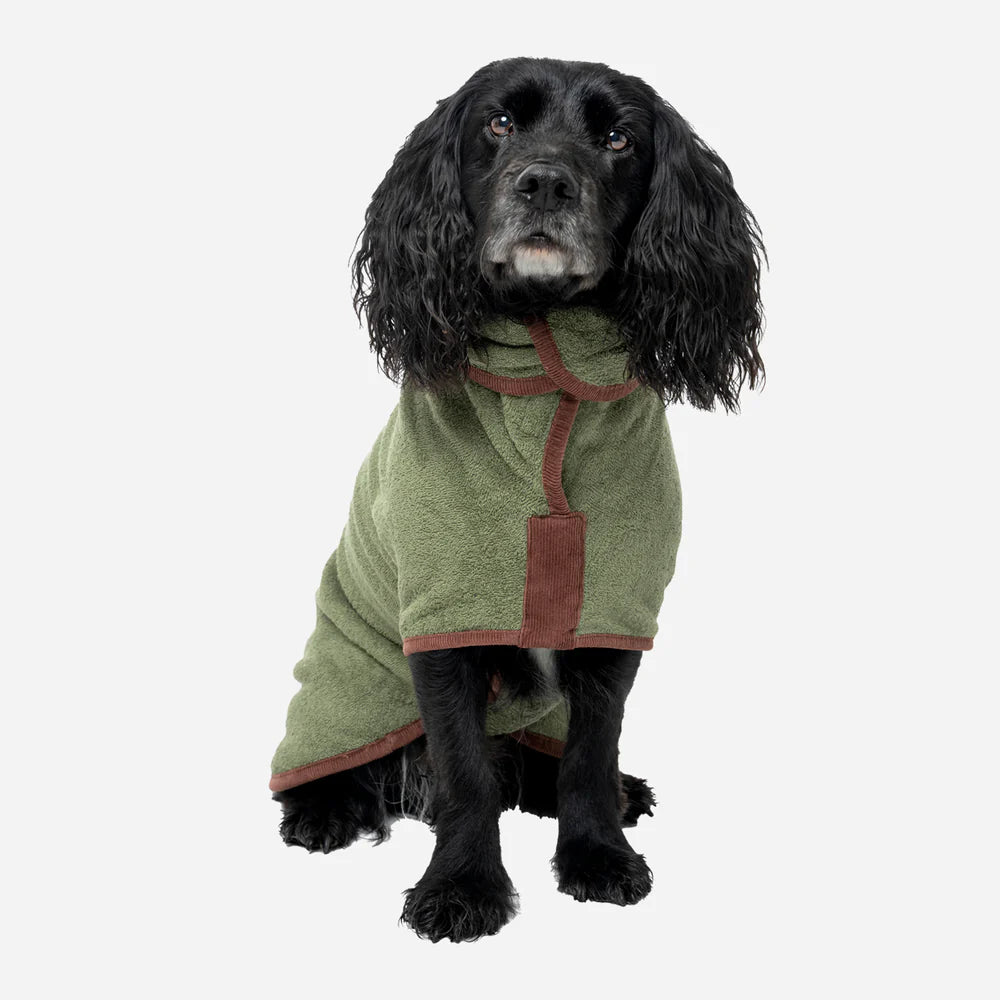 Ruff and Tumble Dachshund Moss Country Collection / Tweenie Dog Drying Coat - Dachshund Collection