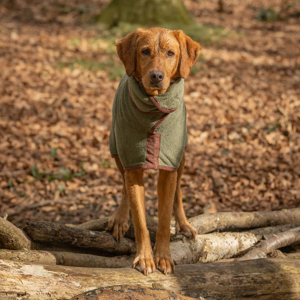 Ruff and Tumble Drying Coat M / Moss Dog Drying Coat - Country Collection