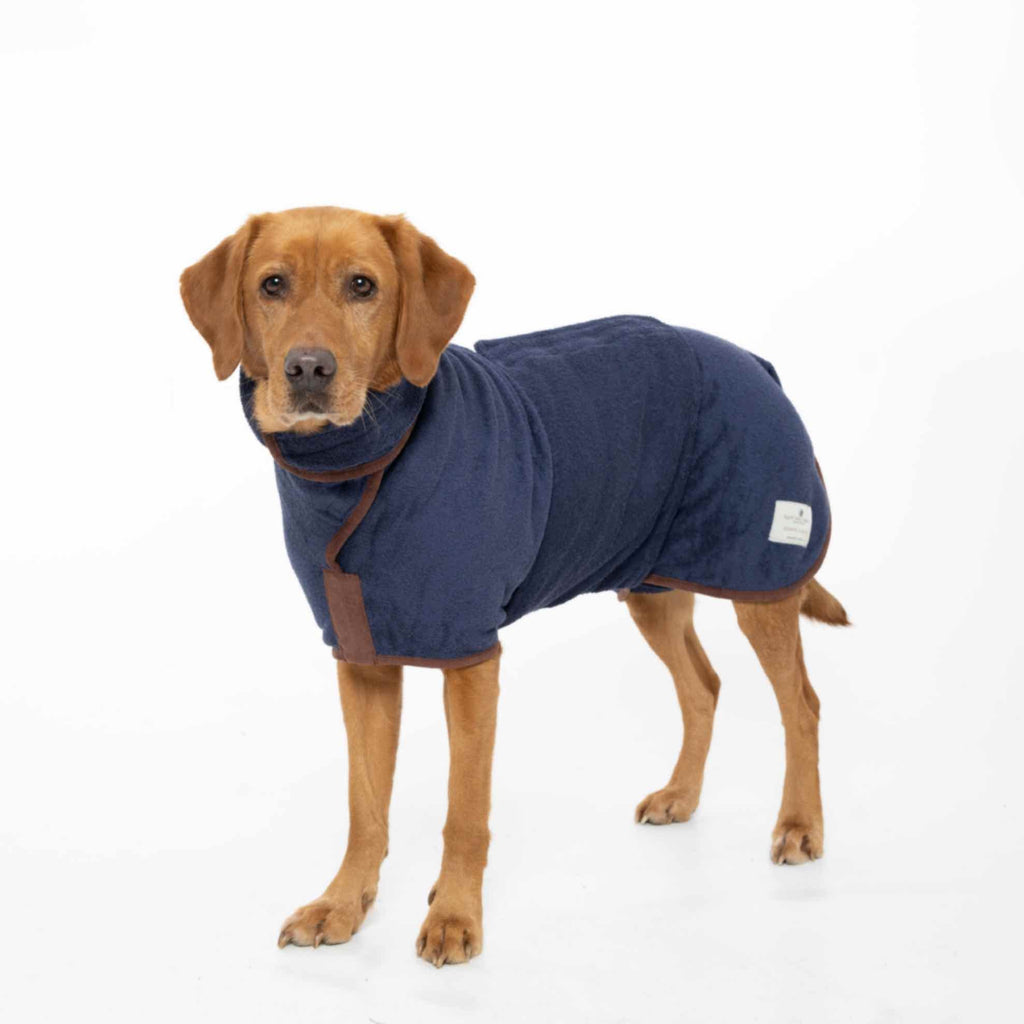 Ruff and Tumble Drying Coat XS / French Navy Dog Drying Coat - Country Collection