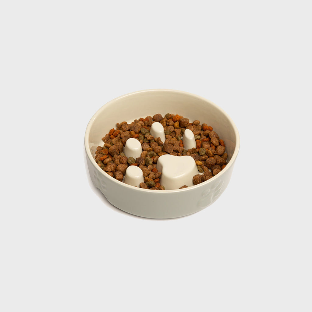 Ceramic Slow Feeder Dog Bowl - Slickers ‚óä Doghouse