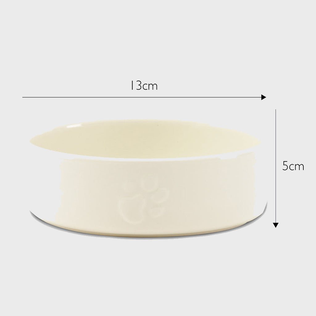 Scruffs Dog Bowl Cream / 13cm - 0.3ltr Ceramic Icon Dog Food Bowl