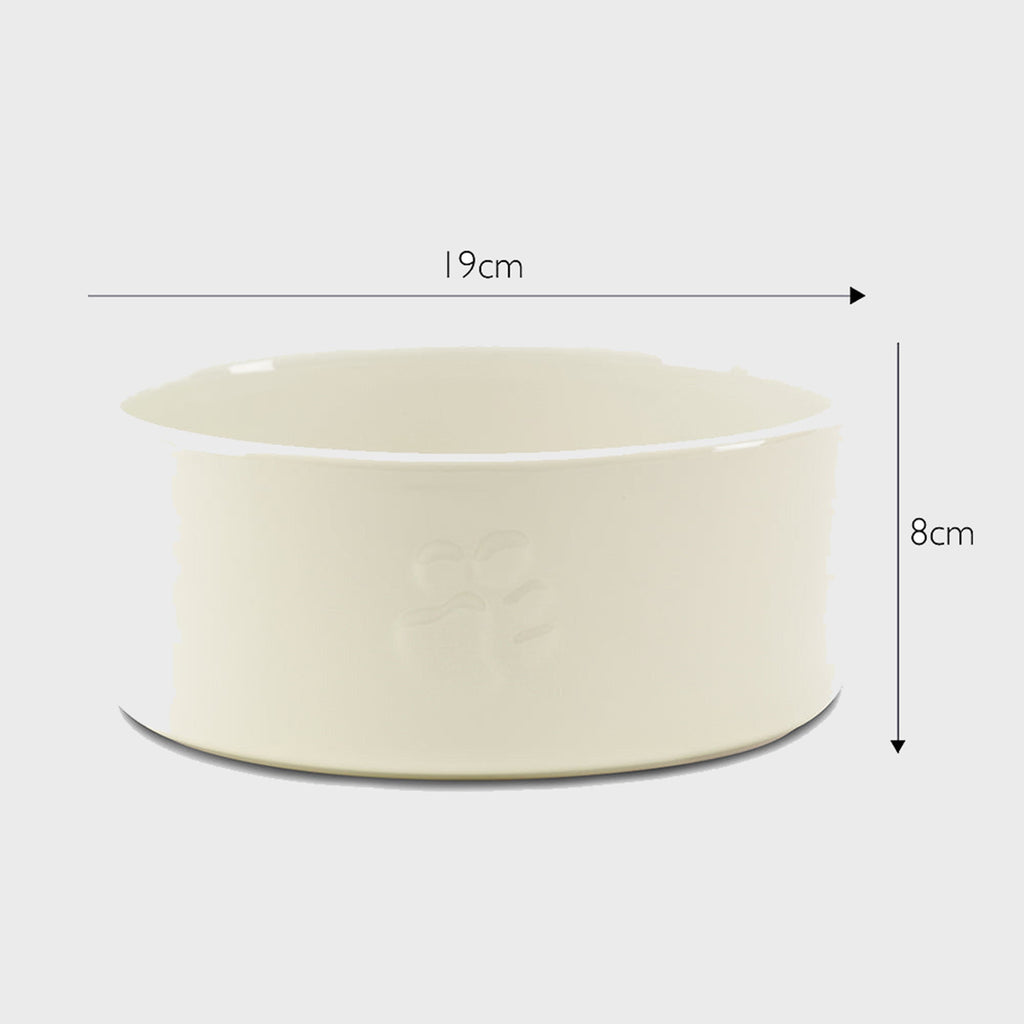 Scruffs Dog Bowl Cream / 19cm - 1.6ltr Ceramic Icon Dog Food Bowl