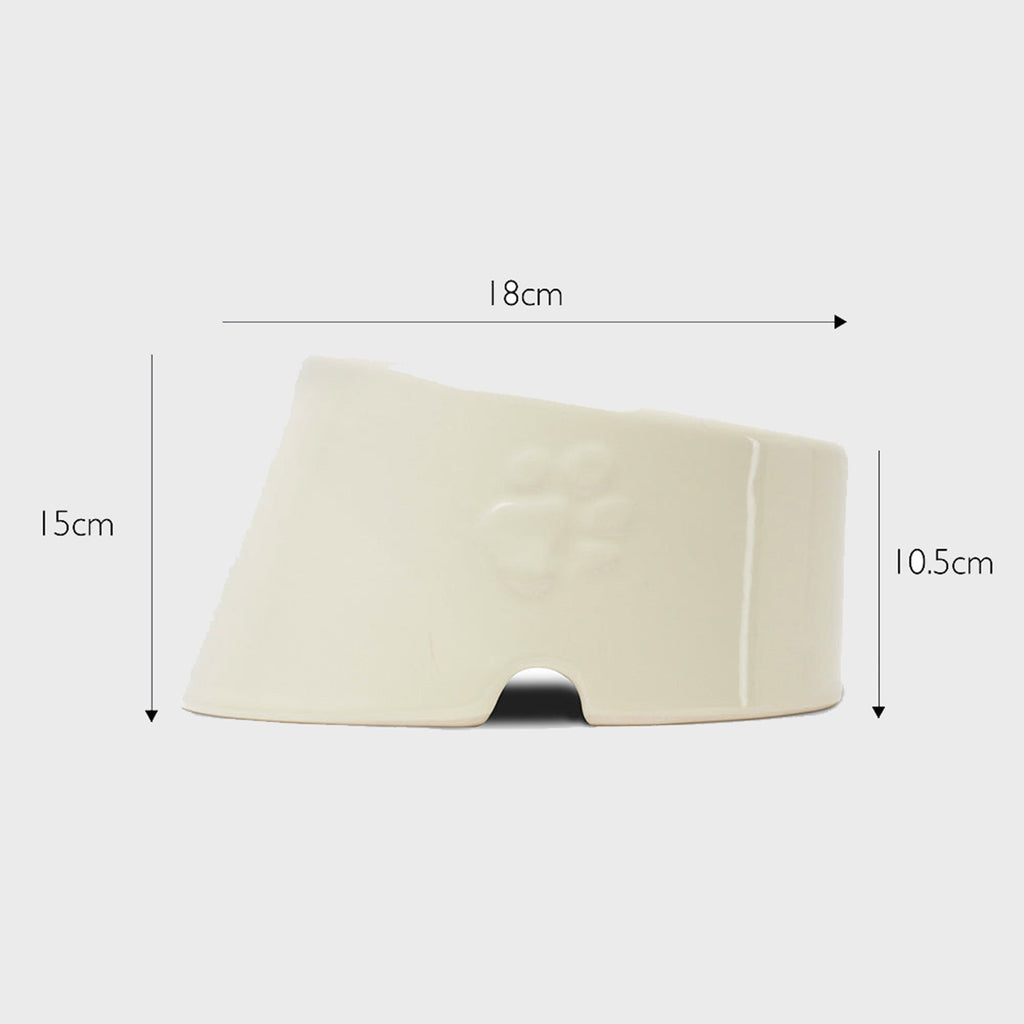 Ceramic Icon Flat Faced Dog Bowl - Slickers ‚óä Doghouse