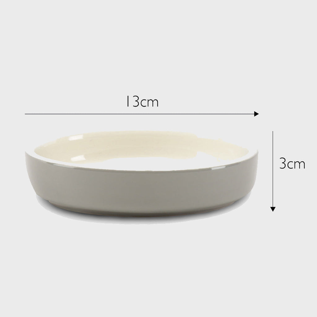 Scruffs Dog Bowl Grey / 13cm Saucer - 0.2ltr Ceramic Classic Dog Food Bowl