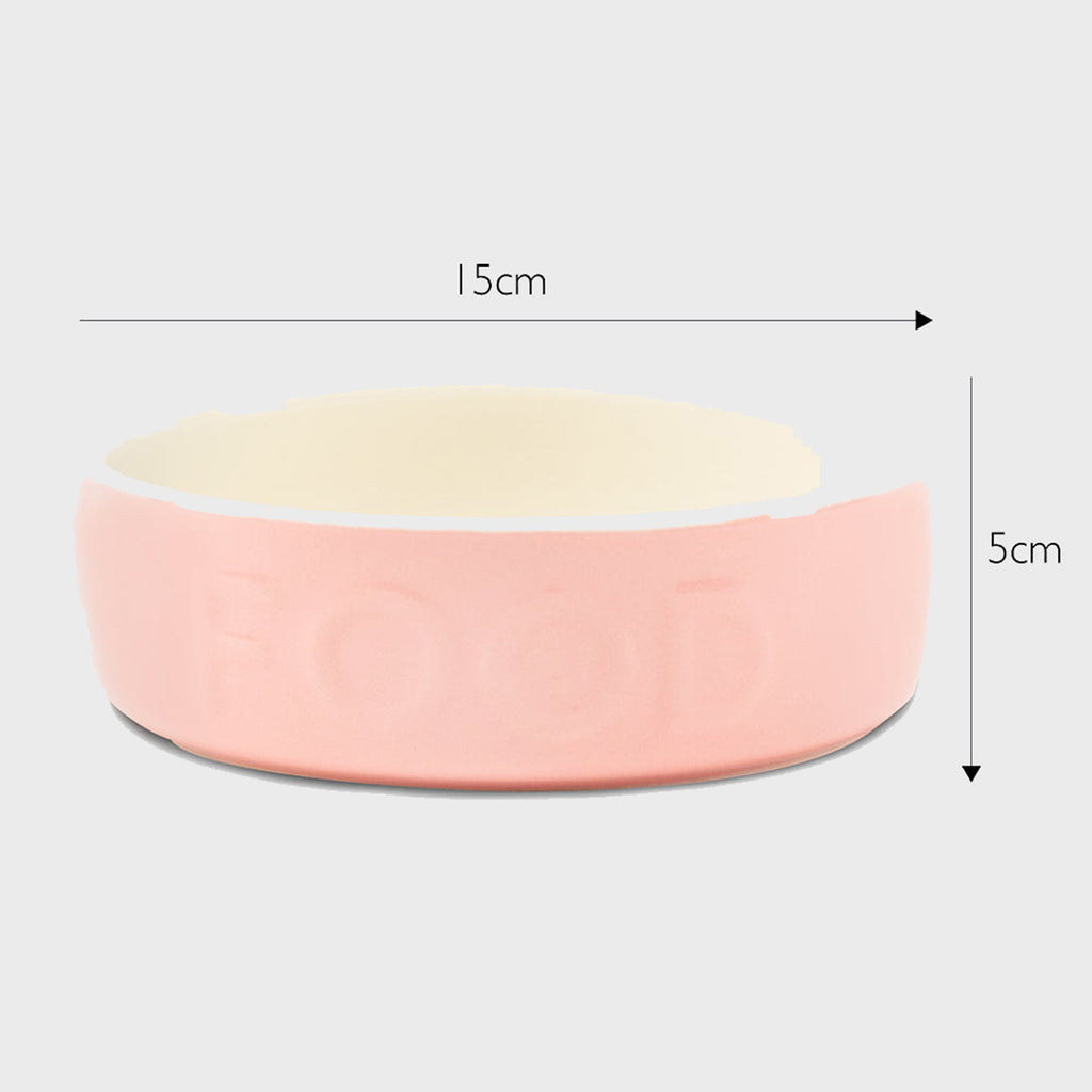 Scruffs Dog Bowl Pink / 15cm - 0.5ltr Ceramic Classic Dog Food Bowl