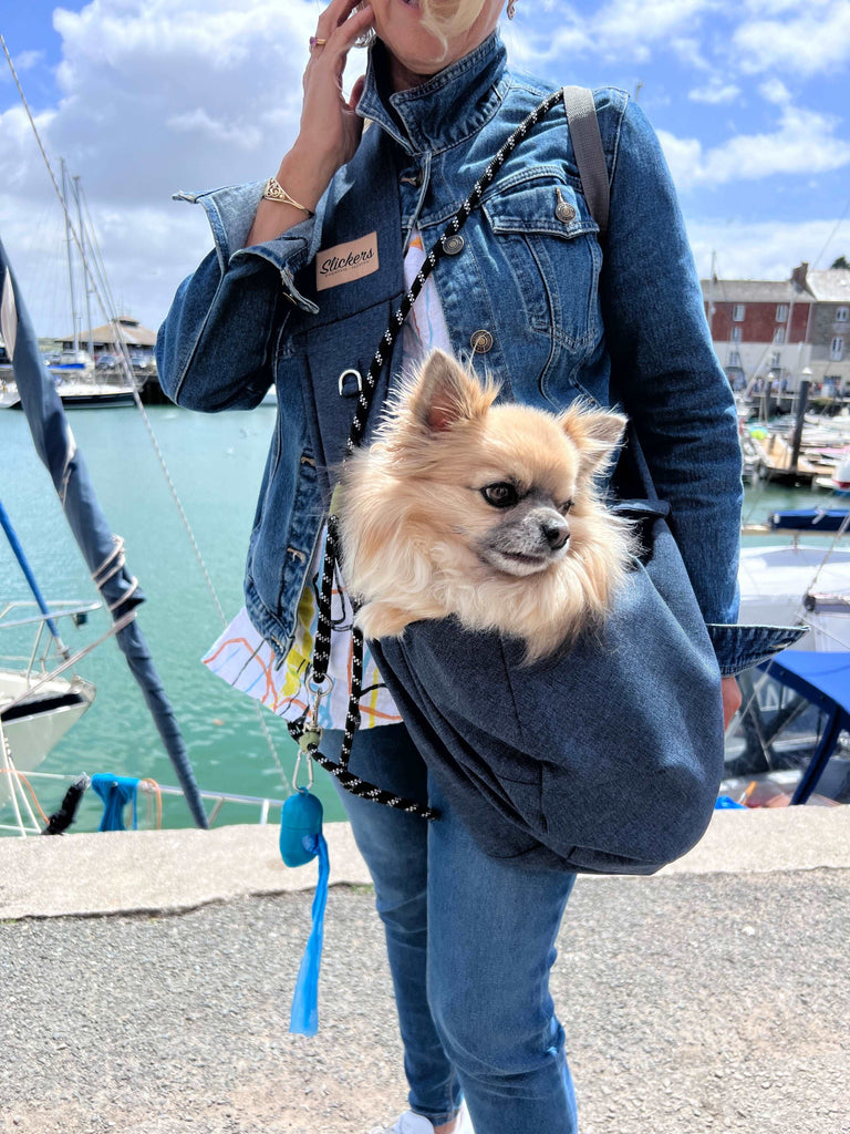 Denim Blue Dog Sling - Slickers ‚óä Doghouse