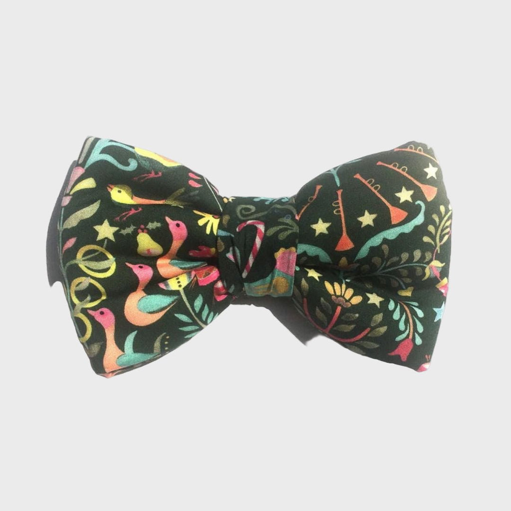 Twelve Days of Christmas - Liberty Print Dog Bowtie - Slickers ◊ Doghouse