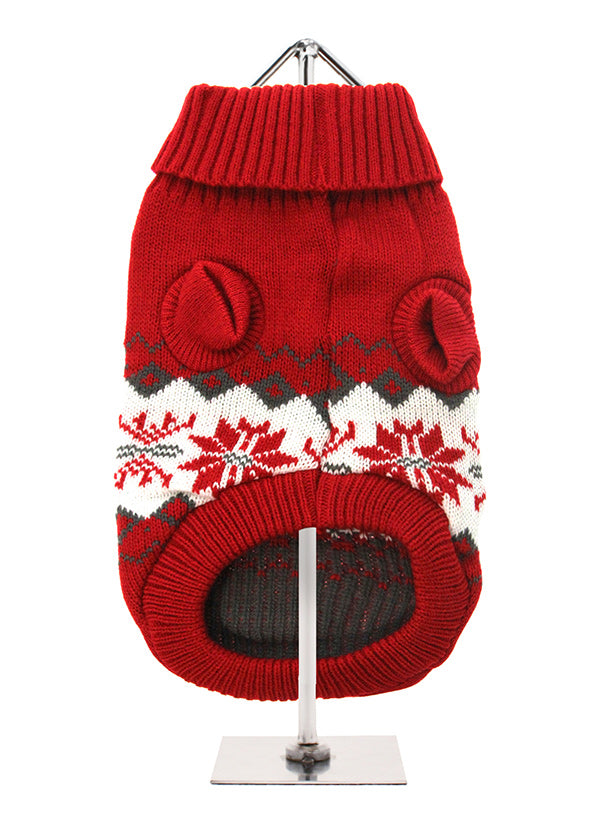 Urban Pup Doggy Wear Red Snowflake Sweater