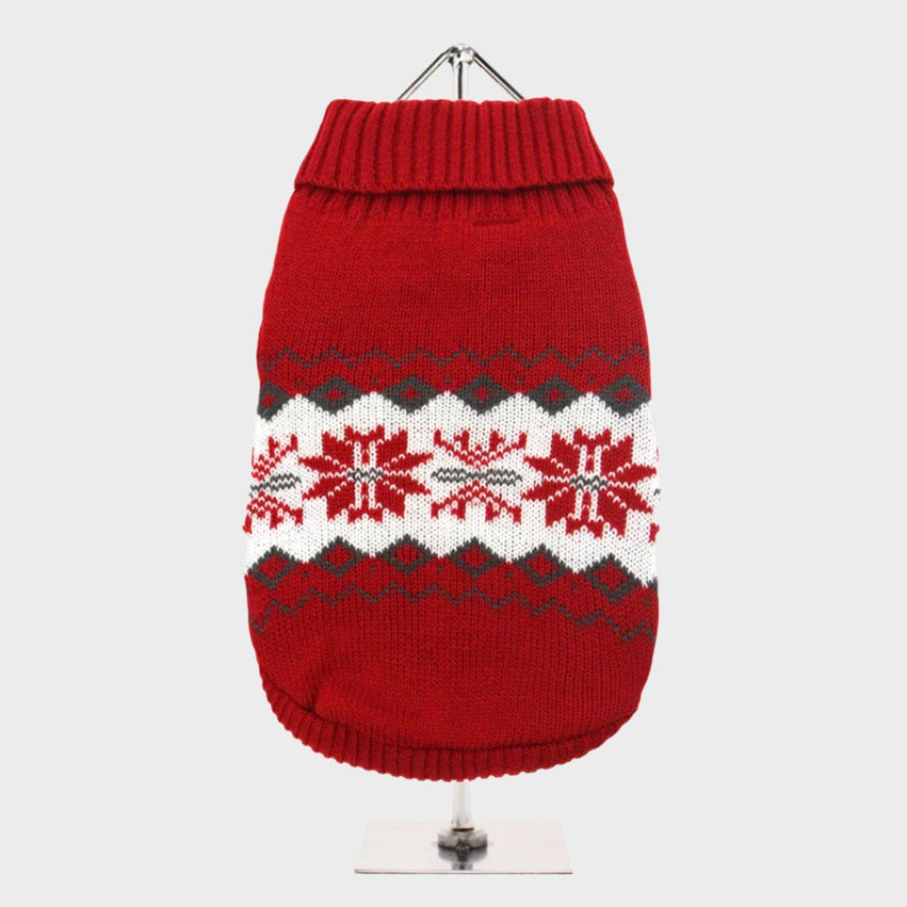 Urban Pup Doggy Wear Red Snowflake Sweater