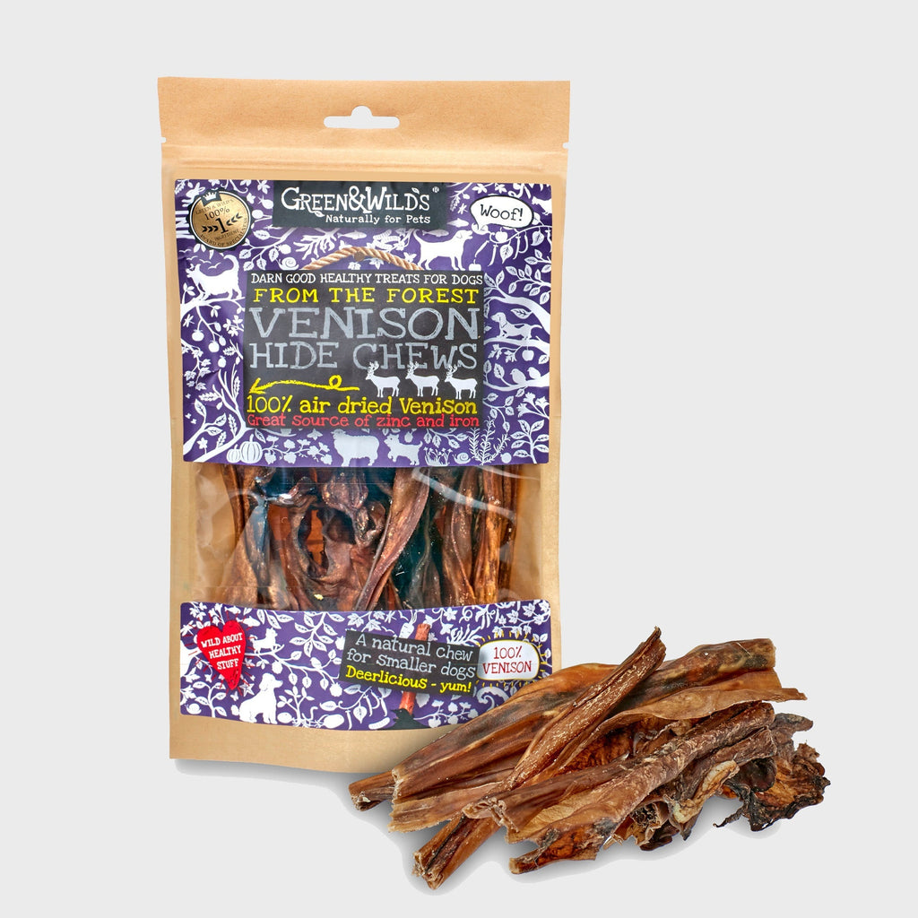 Venison Hide Chew 85g - Slickers ◊ Doghouse