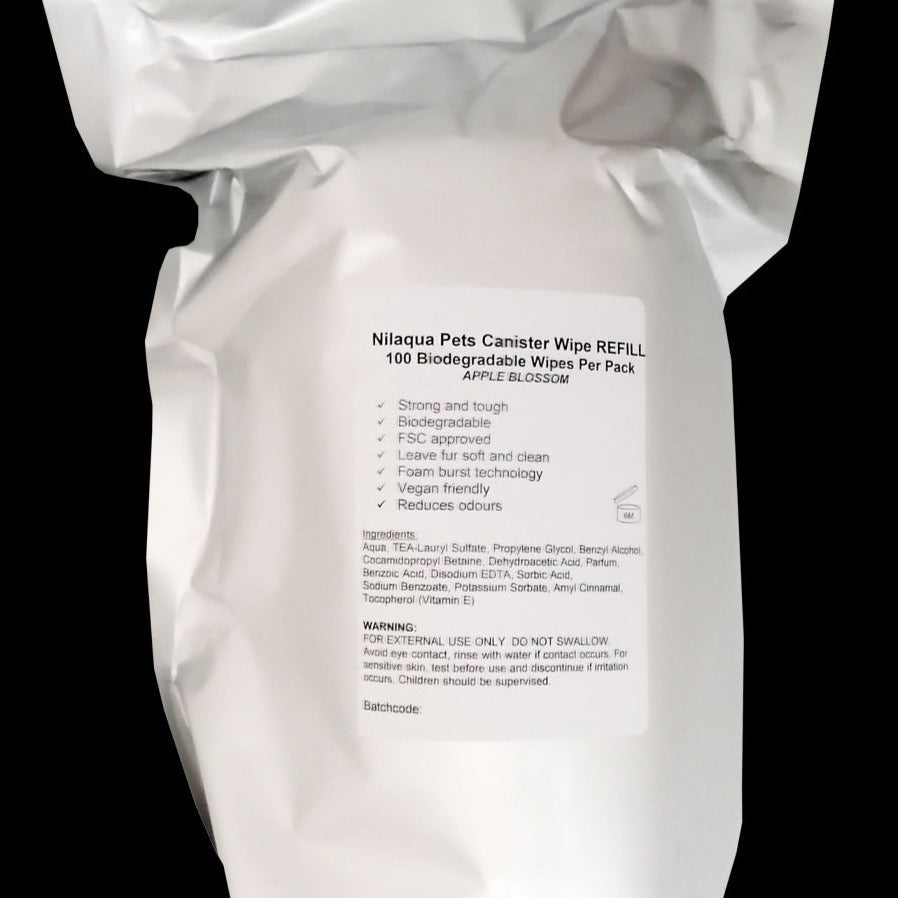 REFILL Apple Blossom Bamboo Pet Wipes 100 Pack - Slickers ‚óä Doghouse