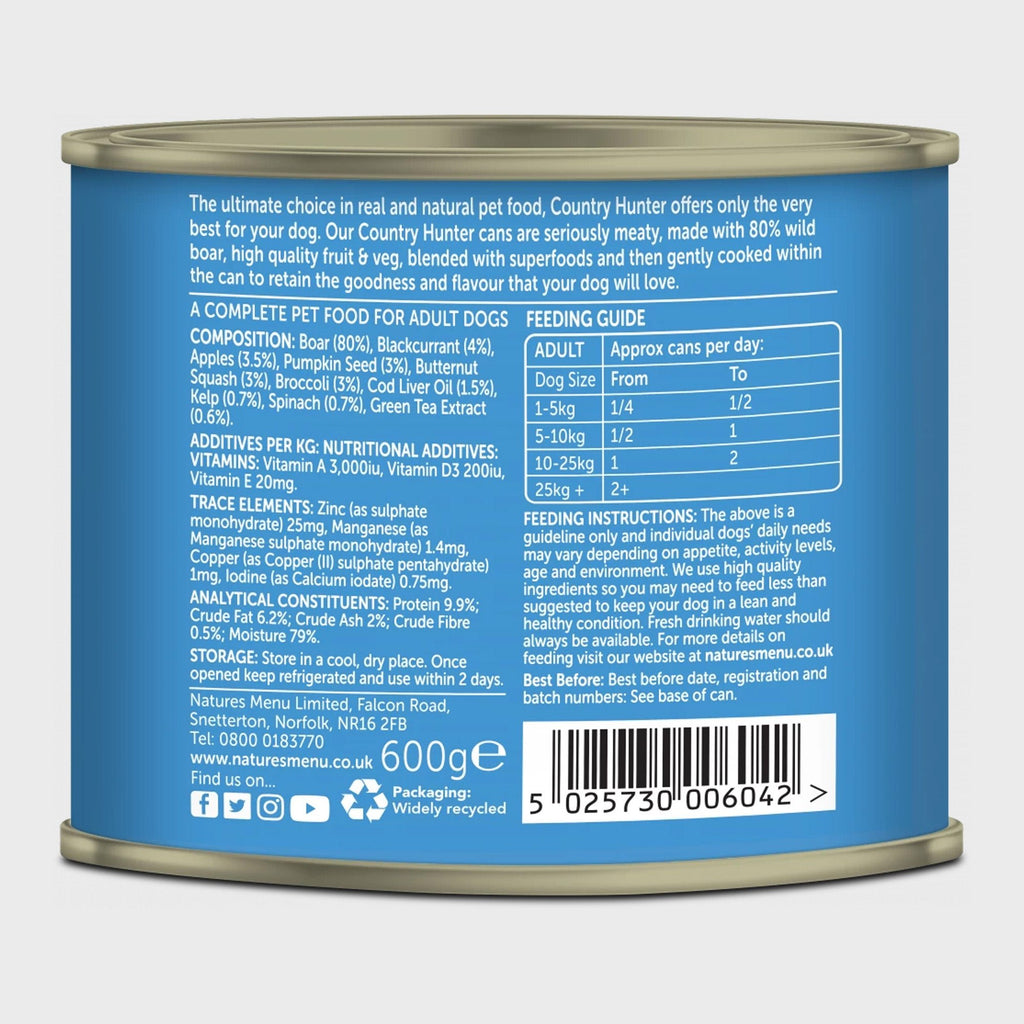 WILD BOAR WITH SUPERFOOD CANS 600g - Slickers ◊ Doghouse