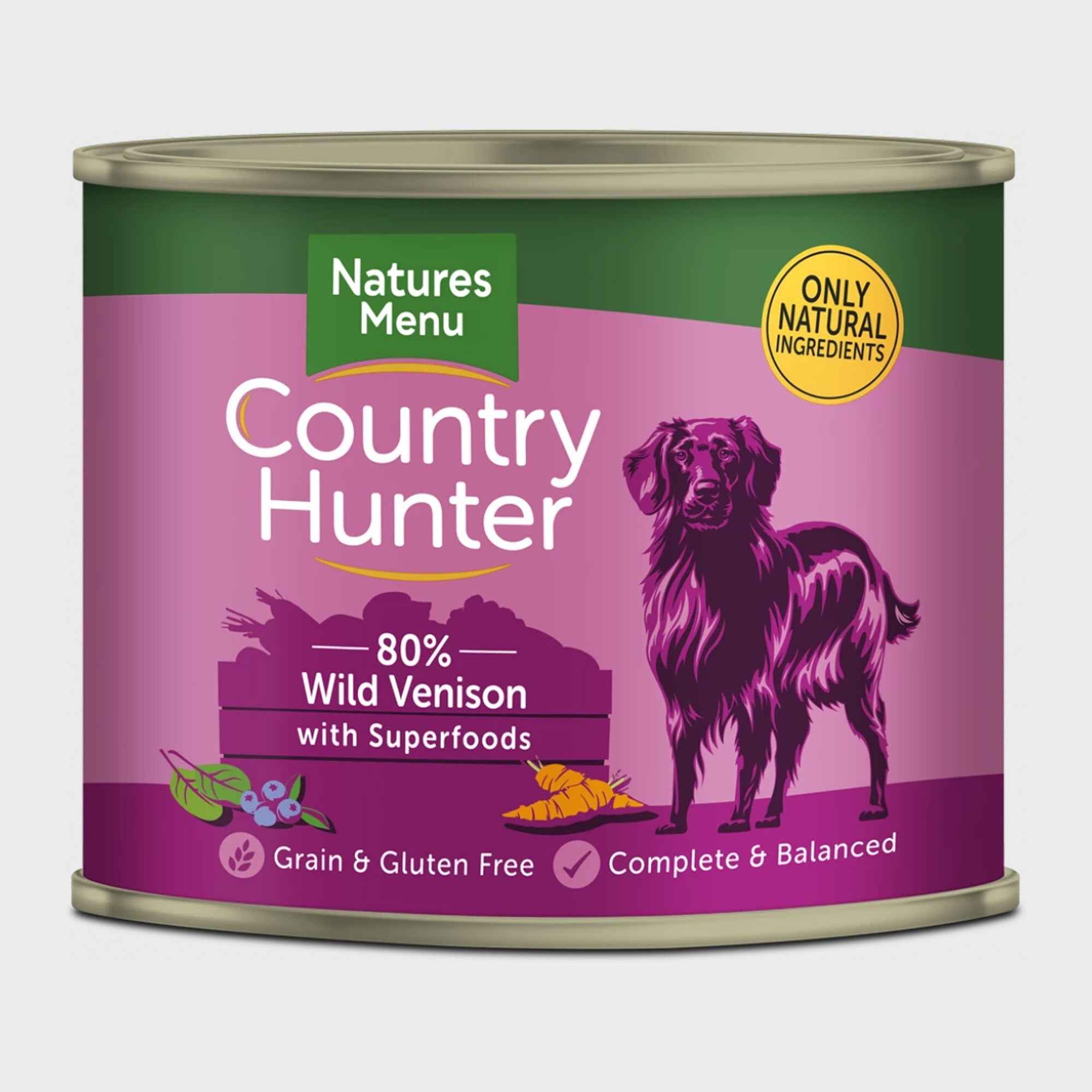 Natures Menu Country Hunter Wild Venison Wet Dog Food 6 x 600g — product photograph