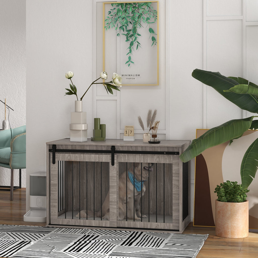 XL Dog Crate Furniture with Removable Cushion for Extra Large Dogs, two colours - Slickers ◊ Doghouse