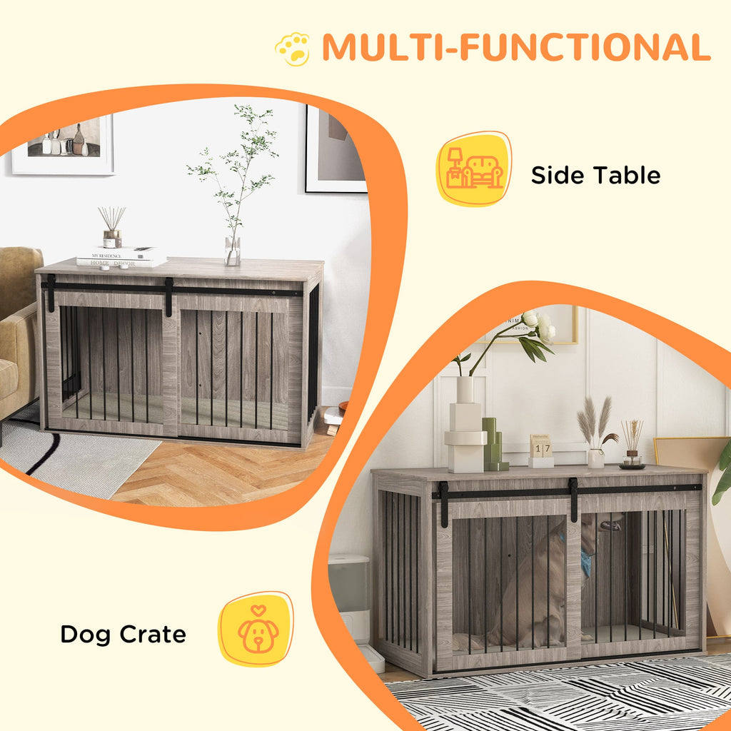 XL Dog Crate Furniture with Removable Cushion for Extra Large Dogs, two colours - Slickers ◊ Doghouse