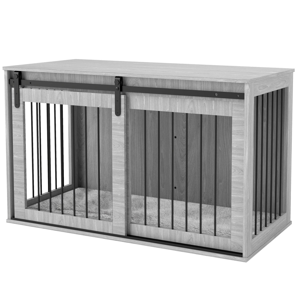 XL Dog Crate Furniture with Removable Cushion for Extra Large Dogs, two colours - Slickers ◊ Doghouse