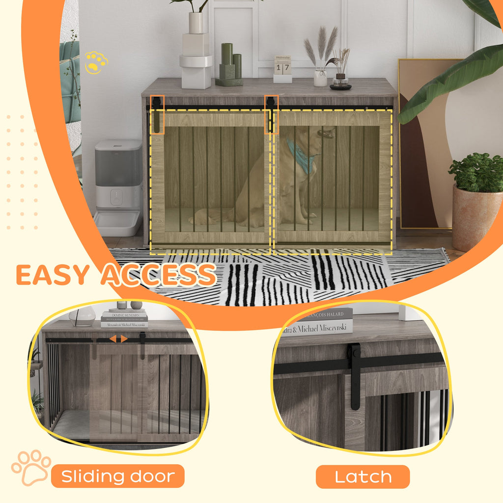 XL Dog Crate Furniture with Removable Cushion for Extra Large Dogs, two colours - Slickers ◊ Doghouse