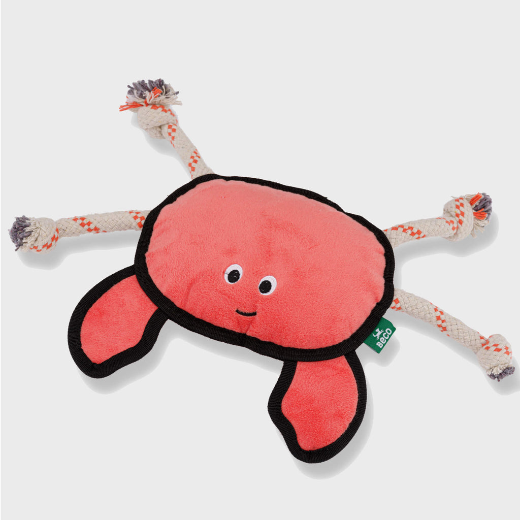 Beco Rough & Tough Recycled Dog Toy, Crab - Slickers ‚óä Doghouse